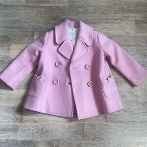 Girls Kate Spade Pink Pea Coat